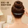 Peine de pelo de estilo coreano, de alta gama, moderno y versátil con pedrería para peinar el flequillo y arreglar la parte trasera de la cabeza; peine de cristal con un diseño invertido