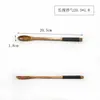 Cuchara de madera para enrollar hilo mango largo Madera de haya sin pintura tenedor de doble cabeza cuchara Cuchara para niños cuchara para arroz cuchara para mezclar cuchara para café Vajilla de madera
