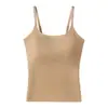 Camisola com Estampa de Letras para Mulheres com Bojos Integrados, Fina e Respirável, Adequada para Usar em Camadas ou como Peça Externa, Seda Gelada com um Lindo Design nas Costas