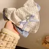 Lazo para el pelo de osito dulce, Cuerda para el pelo de estilo perezoso lindo, Gomita de terciopelo con lazo para mujer, Accesorio para el pelo de mujer