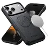 Suteni es Adecuado para Funda de Teléfono Móvil Iphone18Promax, Funda de Cuero de Manzana con Patrón de Lichi, Carga Inalámbrica Magsafe