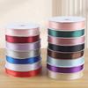 Cinta de Poliéster de Color Puro de 2.5cm 80 Yardas al por Mayor Materiales para Empaque de Flores Cinta Floral para Regalo Empaque de Pasteles