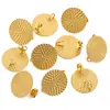 Aretes texturizados de acero inoxidable aretes redondos texturizados con tapones para orejas 20/30 mm oro al vacío accesorios para aretes diy