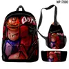 Produto de Jogo Transfronteiriço 3D Novo Conjunto de Três Peças Mochila, Bolsa de Ombro, Estojo Forsaken Gubby