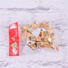 Navidad Flocado Estampado en Caliente Lazo Colgante Árbol de Navidad Decoraciones Navideñas Más Vendido en Exportación (Paquete de 12)