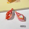 64X30Mm Chapado en Color Degradado Bicolor Caracola Grande Acrílico Llavero Colgante DIY Accesorio