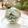 Exportado para a Coreia Bola de Vidro de Natal de 8cm Decorações de Natal Pingente de Bola para Decoração de Árvore de Natal Estilo Retrô Coreano