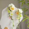Accesorios para el cabello de flores de seda estilo Han antiguo, flor, cinta larga, pequeña princesa, combinable, dulce y fresco, tocado para niños