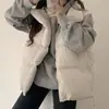 Chaleco acolchado grueso holgado estilo coreano con cremallera para mujer, otoño e invierno 2026, chaleco acolchado casual talla grande