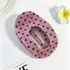 Presilha de Cabelo de Acetato Estampada Coreana com Toque de Luxo, Exclusiva Presilha Oval Vazada, Tamanho Grande, Acessório de Cabelo Pinça Bico de Pato para Parte de Trás da Cabeça Feminino