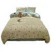 Conjunto de Inverno Espesso Quatro Peças Classe A Capa de Edredom Fofa de Lã de Leite Capa de Edredom de Lã Coral Dupla Face Saia de Cama Conjunto de Três Peças para Dormitório