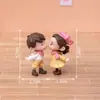 Paisaje en miniatura, figuras creativas de pareja, decoraciones para hornear pasteles DIY, adornos para coche y escritorio