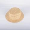 Sombrero de Copa de Paja Salvaje Hecho a Mano para Hombre de Verano Sombrero de Copa de Copa Plana para Hombre para Exteriores Estilo Británico Sombrilla Sombrero de Paja Juvenil de Moda