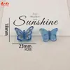 Nueva Serie de Mariposas Transparentes de Colores de Frutas Hecho a Mano DIY Pegamento de Crema Accesorios de Resina Accesorios para el Cabello Pinzas para el Cabello Colgantes