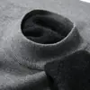 Suéter de uma peça de lã atacado transfronteiriço de inverno para homens, gola alta, forrado de lã, espessado, blusa de base de tricô quente para homens de meia-idade