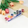 Tinta Guache Acrílica 12 Cores para Crianças Pintura DIY Barraca de Feira Noturna Boneca de Gesso Colorir Tinta Artística em Tubo Atacado Pintura