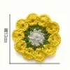 Posavasos de Ramo de Rosas Hecho a Mano Terminado Crochet de Lana Cambio de Taza Ramo de Mano Regalo Creativo Posavasos de Flor Tejida