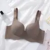 Sujetador Push-Up de Medio Pecho Grande Sin Aros para Mujer, Push-Up Sin Costuras, Ajustable Lateralmente, Pechos Pequeños, Sujetador Superdelgado