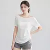 Top fitness soltinho, saída de yoga feminina, camiseta atlética de manga curta, vestuário fitness para corrida e casual, roupas de treino, atacado