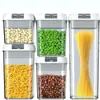 Latas Selladas para Alimentos, Plástico, Varios Tipos, Latas Transparentes para Almacenar y Organizar Granos, Almacenamiento de Granos de Cocina, Caja a Prueba de Humedad