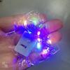 Cadena de luces LED de un metro con forma de flor, pequeñas luces intermitentes, románticas decoraciones rojas, luces moradas para festivales, luces de cobre.