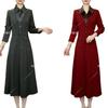 Vestido Patchwork Dos en Uno de Moda Otoño 2025 para Mujer, Vestido Adelgazante de Longitud Media con Cuello Solapa para Dropshipping