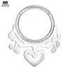 Argola Aranha de Liga de Titânio G23 Sem Costura Argola de Nariz Septo Anel Fechado Piercing para Nariz Piercing para Orelha Joias para Piercing