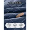 Lençol de baixo com elástico acolchoado de algodão puro Classe A 100% algodão capa de cama espessada para outono e inverno protetor de colchão capa de poeira para homens resistente à sujeira