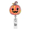 En stock, más vendido, Halloween, fantasma, murciélago, acrílico, retráctil, médico, portatarjeta de identificación personalizado