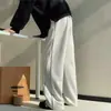 Pantalones de chándal para hombre Primavera/Otoño 2026 Pierna recta Versátil Sueltos Cordón Pantalones de pierna ancha Estilo Americano Ropa deportiva Pantalones casuales