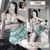 Lin Lin Ting Lencería Sexy Uniforme de Deseo Puro Femenino Tentación Traje de Falda a Cuadros Sexy de Tres Puntos 2462
