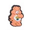 Desenho fofo urso arco-íris PVC borracha macia buraco sapatos flor de sapato fivela de sapato acessórios joias e-commerce transfronteiriço em estoque atacado