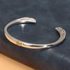 Pulsera de Apertura Águila Doble Plata de Ley s925 para Hombre Estilo Retro Takahashi Goros Goros Pulsera Sólida Estilo Indio