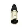 Conector XLR Macho de 5 Pines Swiss Carcasa Niquelada para Sistema de Iluminación de Escenario Audio Enchufe XLR