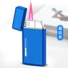 HB035-1 Isqueiro de Chama Vermelha à Prova de Vento Transparente Reta para Publicidade a Laser Presente Personalizado Isqueiro Inflável