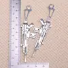 Pingente Vintage Dourado e Prateado em Formato de Arma Pistola Rifle Granada Bala Pingente Acessórios para Joias Artesanais DIY Pingente