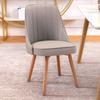 Silla de comedor nórdica de madera maciza, moderna y sencilla, para el hogar, para apartamento pequeño, estilo crema, con mesa y silla, respaldo suave y taburete.