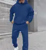 Em Estoque 2025 Europeu e Americano Transfronteiriço Outono e Inverno Novo Conjunto de Moletom Fashion de Lã Casual Solto com Capuz de Manga Comprida Atacado