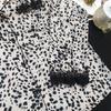 Pijamas de seda de hielo de primavera y verano con estampado de leopardo para mujer, ropa de casa sencilla, traje de manga larga, venta al por mayor, Comercio Exterior