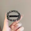 Accesorios para el Cabello de Lujo Ligero de Gama Alta, Pinza para el Cabello de Flor con Pedrería y Diseño Hueco a la Moda y con Estilo, Pinza de Resorte con un Toque de Gama Alta, Pinza Horizontal para Media Coleta, Pinza Superior