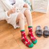 Calcetines de invierno forro polar coral calcetines de navidad niños santa claus hogar cálidos calcetines de piso alce caricatura calcetines para dormir