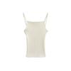 Camisole de Malha Canelada Cinza para Mulheres, Novo Estilo de Verão, Top Sexy Sem Mangas Costas Abertas para Usar por Cima