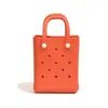 Moda Coreana Bolsa de Playa de Eva Bolso de Mano Hecho a Mano DIY Decorativo Perforado Bolsa de Nicho para Maquillaje Bolso Cruzado para Mujer