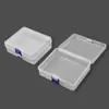 Caja Vacía Pequeña con Hebilla Azul Caja de Plástico Transparente con Tapa abatible de Cierre a Presión Caja de Almacenamiento a Prueba de Polvo para Accesorios de Ferretería Empaque para Juguetes y Cuentas