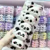 Novo e fofo pelúcia de panda em formato de laço rosa, presilha de cabelo infantil, acessório de cabelo com tema de panda de Chengdu para estudantes
