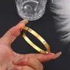 Pulsera de acero inoxidable 304 que no se decolora, superventas transfronterizo, moderna y versátil, pulsera para mujer incrustada de diamantes, oro de 18k al vacío