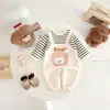 Moda de Inverno e Outono para Bebês e Crianças Pequenas, Roupas de Ursinho da Moda, Macacões Fofos, Roupas para Recém-Nascidos para 100 Dias, Roupas de Bebê e Roupas para Engatinhar