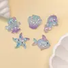 Nuevo Dibujo Animado DIY Animales Marinos Estrella de Mar Concha Accesorios de Resina Pegamento de Crema Funda para Teléfono Móvil Imán de Refrigerador Decoración