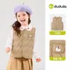 Impermeable Nivel 4 Chaleco Infantil Dudu Otoño Chaleco Engrosado para Niñas, Estilo Otoño Ropa Cálida Infantil de Niños Moderna