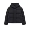 Ropa de Mujer Transfronteriza 2025 Invierno Nueva Moda Versátil Casual Simple Chaqueta Cálida de Algodón con Capucha Top de Algodón